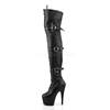 Pleaser - ADORE3028 Plateau Overknee Laarzen - Paaldans schoenen - Zwart Product image